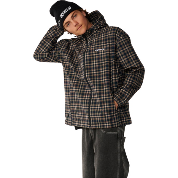 2026 Rip Curl Mens Archive DWR Plaid Jacket 02RMJA - Dark Navy